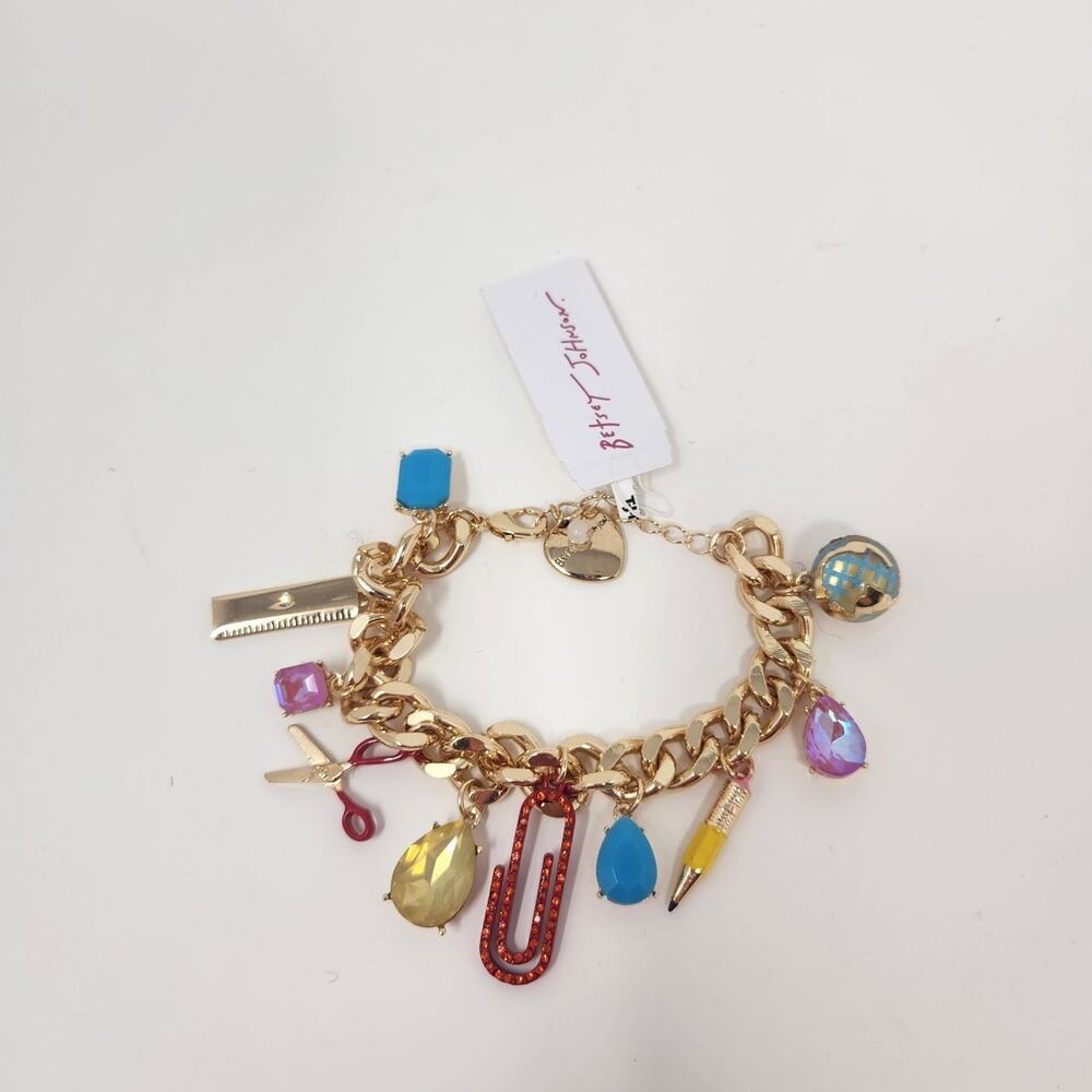 Betsey Johnson Charm School Bracelet - Picture 1 of 1